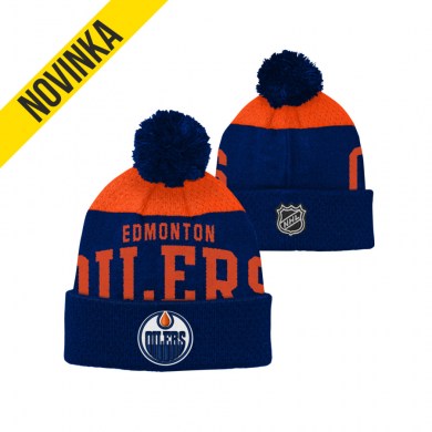 NHL, Zimná, čiapka, STETCHARK, KNIT, EDMONTON, OILERS, JR